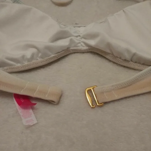 Victoria's Secret White and Light Blue Bikini - Picture 9 of 12